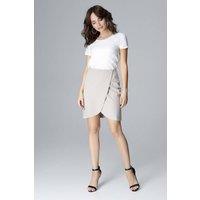 Love Lace Women's Elegant Mini Envelope Skirt for Legs in Grey | Size: Small