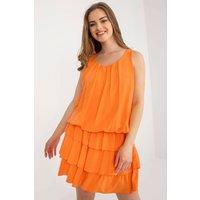 Love Lace Women's Ochabella Sleeveless Summer Dress With Ruffles in Orange