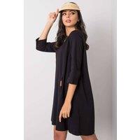 Love Lace Women's Loose Fit 3/4 Sleeve Day Dress Pockets in Black | Size: S/M
