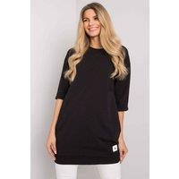 Love Lace Women's Extended Cut 3/4 Sweatshirt Dress in Black | Size: S/M