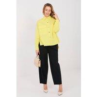 Love Lace Women's Cotton Elastane Long Sleeve Casual Shirt Style 224197 in Yellow