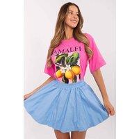 Love Lace Women's Casual Mini Skirt with Built In Shorts in Blue