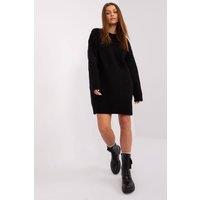 Love Lace Women's Everyday Long Sleeve Mini Shift Dress in Black