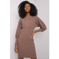 Love Lace Women's Fitted Long Sleeve Day Dress for Any Occasion Style 171695 in Brown | Size: Large