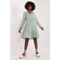 Love Lace Women's Viscose Printed Oversize Day Dress with Ruffle in Green | Size: Small