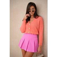 Love Lace Women's Pleated Skort Skirt Pants with Hidden Zipper in Pink | Size: Medium/Large