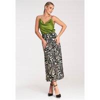 Love Lace Women's Satin Midi Skirt with Elastic Waistband Style 214935 | Size: S/M