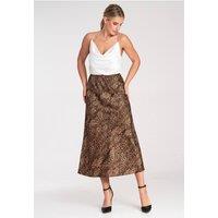 Love Lace Women's Satin Midi Skirt with Elastic Waist | Size: S/M