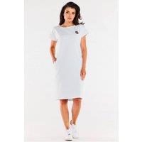 Love Lace Women's Cotton Elastane Summer Mini Dress in White | Size: Large