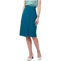 Love Lace Women's Classic A Line Skirt with Asymmetric Double Front in Blue | Size: Small