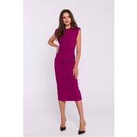 Love Lace Women's Minimalist Stretch Knit Midi Tube Dress in Violet | Size: Small