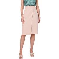 Love Lace Women's Asymmetrical Double Front Aline Skirt in Beige | Size: XL