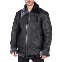 TruClothing Men's Sheepskin B3 Aviator Jacket in Black | Size: 5XL
