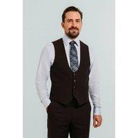 Dobell Men's Burgundy Waistcoat | Size: Small