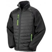 Result Men's Black Compass Padded Soft Shell Jacket | Size: XS