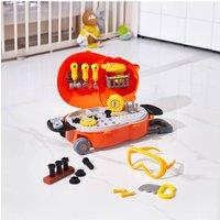 Toy Repair Tool Luggage Set with Bear Motif in Orange