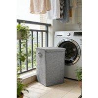 ExtraStar 100L Cotton Laundry Baskets Foldable Waterproof Laundry Hamper in Grey
