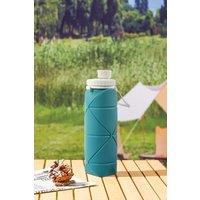 Living and Home 600ml Collapsible Silicone Water Bottle - 6 Colors, Travel & Gym in Green