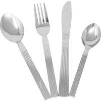 BARGAINS-GALORE 48pc Cutlery Set Kitchen Stainless Steel Tableware Dining Kit Spoon in Metallic Silver