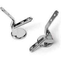 Marco Paul Stainless Steal Toilet Seat Fittings Toilet Seat Hinges in Silver