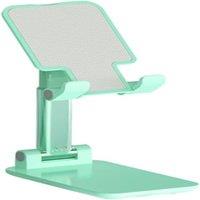 ATEK Portable Mobile Phone Holder - Adjustable Cell Phone Stand with Weighted Base Foldable Smartphone Stand Compatible for Smart Phone in Green
