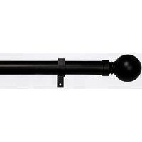 Blinds Outlet Metal extendable curtain pole in Black | Size: 120 cm