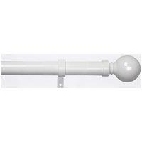 Blinds Outlet Metal extendable curtain pole in White | Size: 400 cm
