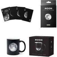 Suck UK Moon Playing Cards & Colour Changing Ceramic Mug Set