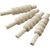 Kookaburra Match Cricket Bails (Pack of 4) in Light Beige