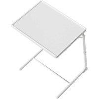 Nordara White Folding Table No Cup Holder Dinner Laptop Desk Freestanding
