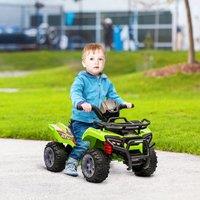 HOMCOM 6V Kids Electric Ride on Car Toddlers Quad Bike ATV Toy in Green