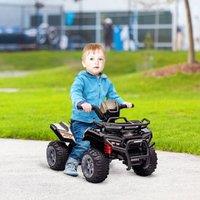 HOMCOM 6V Kids Electric Ride on Car Toddlers Quad Bike ATV Toy in Black