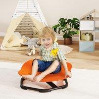 AIYAPLAY Planet-Shaped Kids Swivel Chair, Sensory Spinning Chair in Orange