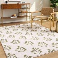 Livabliss Tivoli Washable Cream Green Modern High Pile Living Bedroom Rug | Size: 200 cm x 275 cm