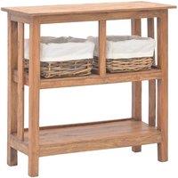 Berkfield Home Console Table Solid Reclaimed Wood 69x28x70 cm in Brown | Size: 69 x 28 x 70 cm