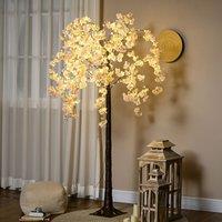 HOMCOM 180cm Cherry Blossom Tree Light with 350 LED Lights Fake Sakura Tree in Pink
