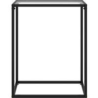 Berkfield Home Console Table Transparent 60x35x75 cm Tempered Glass in Clear | Size: 60 x 35 x 75 cm