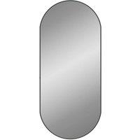Berkfield Home Wall Mirror Black 100x45 cm Oval