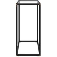 Berkfield Home Modern Console Table Transparent 60x35x75 cm Tempered Glass in Clear | Size: 60 x 35 x 75 cm
