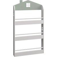 Nordara Children Bookcase Toy Organizer 3Tier Wooden Storage Shelf in White