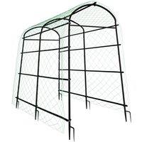 VOGREX XL Metal Garden Trellis, U-Shaped Plant Climbing Frame for Beans in Black