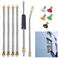 VOGREX 5 Nozzles 4000 PSI Roof Cleaner Pressure Washer Extension Wand Lance in Silver