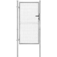 Berkfield Home Garden Gate Galvanised Steel 105x200 cm Silver