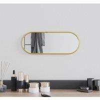 Berkfield Home Wall Mirror Gold 40x15 cm Oval