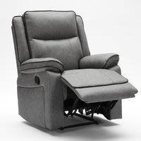 FURNITURE ONE Manual Recliners Sofa, 105 - 135 Degrees Recliner - Grey | Size: 1 Seater