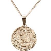 Ojewellery Fox Engraved Sterling Silver Coin Necklace | Size: 16-18inch