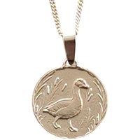 Ojewellery Goose Engraved Sterling Silver Coin Necklace | Size: 16-18inch