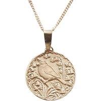 Ojewellery Blue Tit Engraved Sterling Silver Coin Necklace | Size: 16-18inch