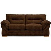 Bliss Furniture Amalfi 3 Seater Claude Sofa Modern Plush Fabric in Brown | Size: 3 Pack