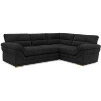 Bliss Furniture Amalfi Claude Left Hand 2 Piece Corner Sofa in Black | Size: 4 Pack